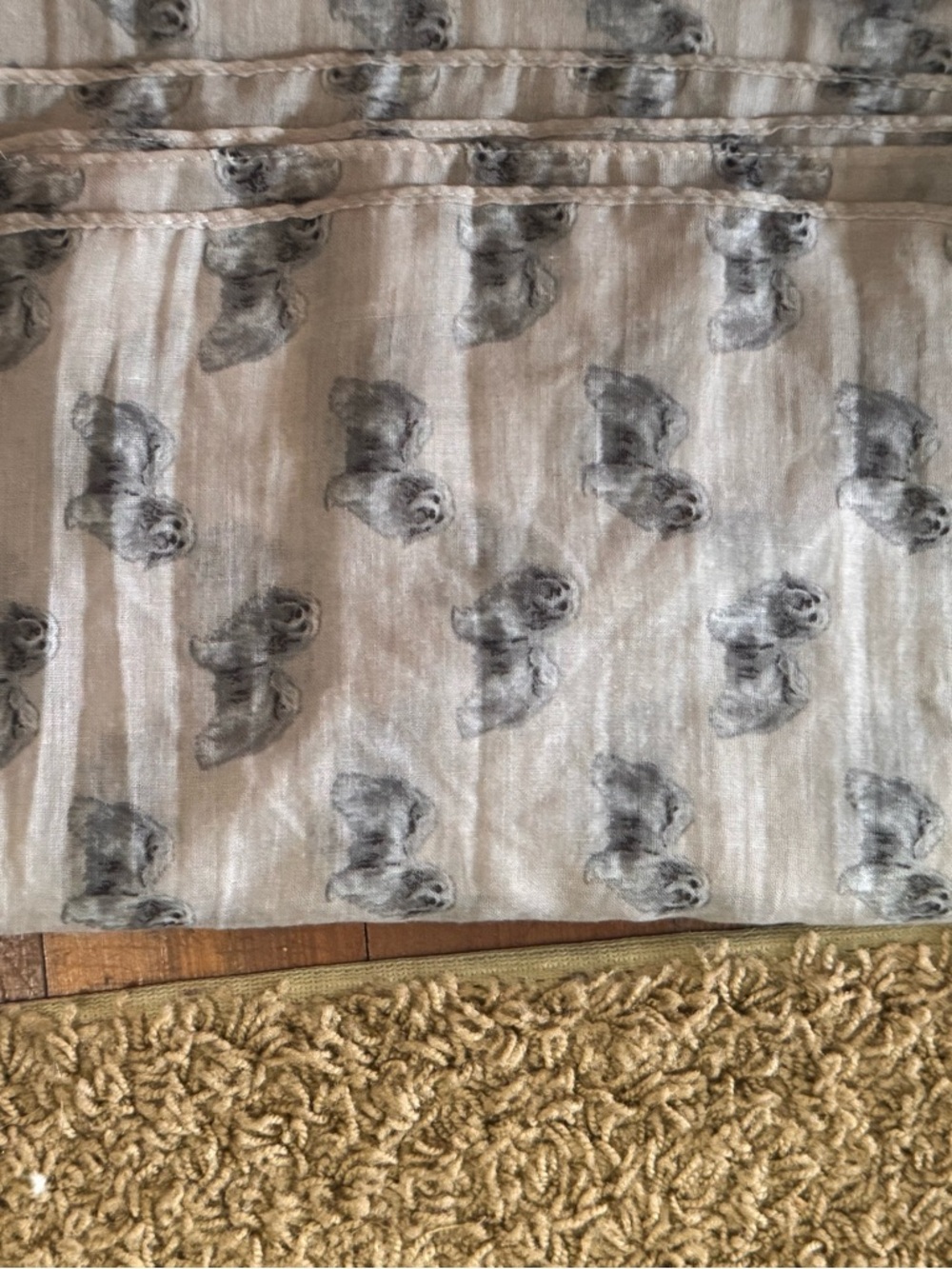 Gray Animal Print Lightweight Scarf